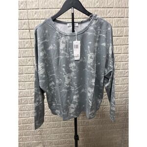Workshop Republic Clothing Womens Grey Tie Dye Long Sleeve Top Size L 4130312